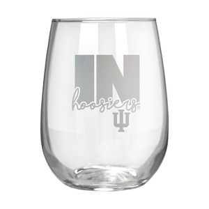 NCAA Indiana Hoosiers The Vino Stemless 17oz Wine Glass - Clear - 1 of 1