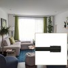 Versailles Lexington Ringlets Steel Heavy Duty Curtain Rods for Windows Set 86" - 144" Black - 2 of 4