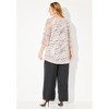 Catherines Women's Plus Size Petite Sequin Chiffon Duet Blouse - 3 of 4