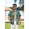 LA LEELA Men's Hawaiian Shirt Holiday Pocket Summer - 3 of 4