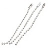 Unique Bargains Stainless Steel Beaded Ball Chain Keychain Silver Tone 3 Inch Length 5 Pcs - 3 of 4