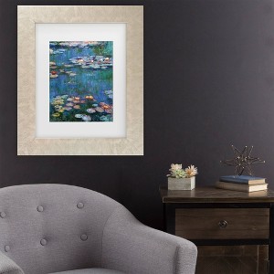 Trademark Fine Art Claude Monet Waterlilies Classic Matted Framed Art - 1 of 4