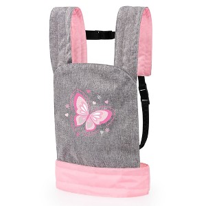 Bayer Design Dolls: Carrier Modern Design - Grey, Pink, Butterfly - 1 of 4