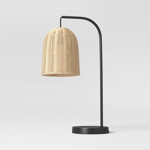 20.5x7 Addison Rattan Table Lamp Brown - Threshold™ : Target