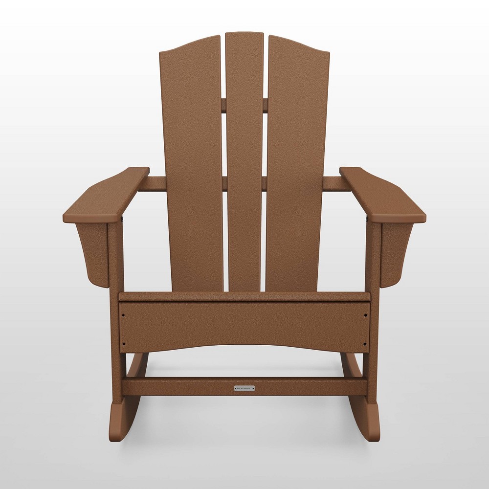 Shawboro POLYWOOD Patio Adirondack Rocking Chair Teak Threshold