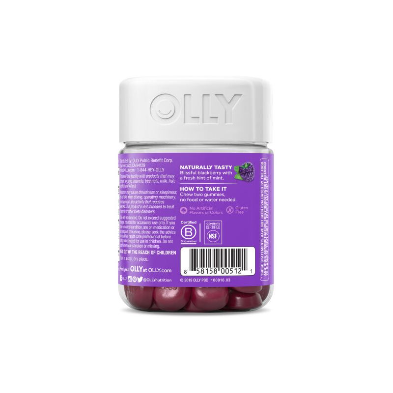 OLLY 3mg Melatonin Sleep Gummies - Blackberry Zen, 4 of 15