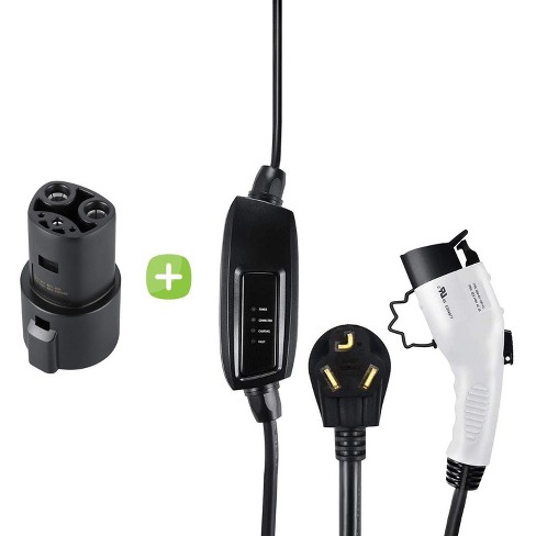 Lectron Tesla Adapter And Charger Bundle J1772 Nema 10 30 Plug Electric Vehicle Ev Charger J1772 To Tesla Adapter Bundle 240v 16a Level 2 Target