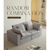 HipyMo L-Shape Modular Compression Sofa with High-Density Sponge, Corduroy Fabric & Stainless Steel - 3 of 4