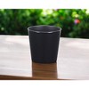 HomeRoots 5" Black Recycled Plastic Indoor Outdoor Round Pot Planter - 2 of 3