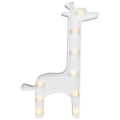 Northlight LED Lighted Giraffe Marquee Wall Art - 11.5" - White