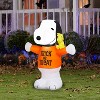 Gemmy Airblown Inflatable Snoopy in Trick or Treat Shirt w/ Woodstock Peanuts, 3 ft Tall, Multicolored - 2 of 4