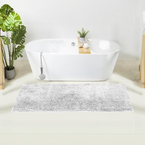 Haven Collection Bathroom Rug 100% Polyester Tufted Bath Mat, Non-Slip TP Rubber Backing, Machine Washable Bath Rug - 1 of 2