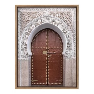18" x 24" Sylvie Morocco Marrakech Door Framed Wall Canvas by Golie Gold - Kate & Laurel All Things Decor: Modern Vertical Digital Art - 1 of 4