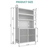 Vynxaria Decorative Storage Drawers: 73-Inch Tall Multi-Tier Kitchen Pantry Cabinet - 3 of 4