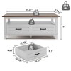 Coucheta 47.2" Modern Coffee Table, Farmhouse Wood Storage Table with Drawers and Open Shelf, Easy Assembly Center Table for Living Room, Balcony - 3 of 4