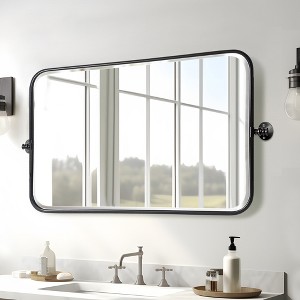 Dovelina Metal Frame Rectangle Mirror Pivot Bathroom Vanity Mirror - 1 of 4