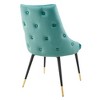 Modway Adorn Tufted Performance Velvet Dining Side Chair, Teal 25D x 22W x 34H Inch - 3 of 4