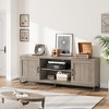 63" Farmhouse TV Stand for 75" TVs, Media Console with Metal Legs & Adjustable Shelves for Living Room - 3 of 4