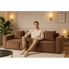 Modular 3-Seater Sofa Couch, Freely Combinable Layout Sofa with Ribbed Texture Design, Corduroy Sofa with Foam-Filled Cushion-Cuddlewood - 2 of 4