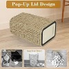 Boho Trash Can with Lid,2.6Gallon,Seagrass Woven Garbage Can Trash Basket for Bathroom,Kitchen - 3 of 4