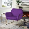NicBex Velvet Accent Chair,Upholstered Living Room Chairs with Mid-Height Backrest and Metal Base,Modern Armchair,Club Chairs for Living Room - 2 of 4