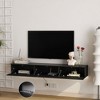 NicBex 67" Floating TV Stand with 16 Color LEDs Modern Entertainment Center Media Console for Living Room, Bedroom, Black - 2 of 4