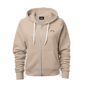 Dalix Cappuccino Embroidered Zip Hoodie Fleece Long Sleeve Pocket Warm Soft Mens - 1 of 4