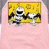 Girls' - Peanuts - Charlie And Snoopy Dance Time Shirt Tail Raglan Graphic T-shirt - 2 of 4
