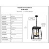 Urban Ambiance Luxury Industrial Chandelier 21''H x 15.5''W,  Midnight Black Finish,  Berkeley Collection, UHP3921 - 3 of 4