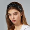 Unique Bargains Women's Bowknot Headband with Bunny Ears 2.17 Inch Wide 1 Pc - 2 of 4