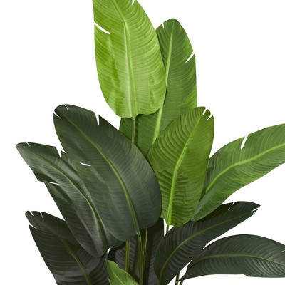 Bohemian 7' Lush Green Silk Palm Floor Plant in Pot