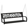 Garden Swing Bench Black Steel, Plastic Medium Hanging mount - 2 of 4