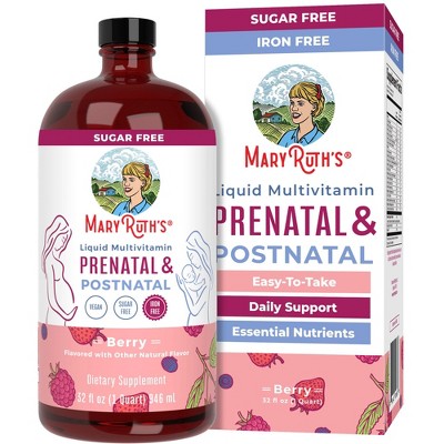 MaryRuth's Prenatal Postnatal Multivitamin Liquid, Berry, 32 oz