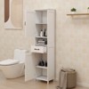 MAYEERTY Double-Door Narrow Tall Slim Cabinet, Freestanding Storage Unit with Enclosed Space for Hallway Bathroom - 2 of 4
