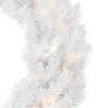 Vickerman Artificial Crystal White Wreath - 4 of 4