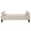 Okak Modern Velvet Button-Tufted Ottoman Bench with Detachable Pillows,Upholstered Ottoman Stool for Bedroom,Entryway - 3 of 4