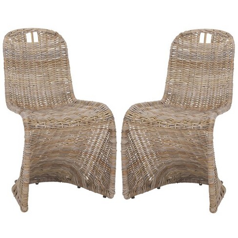 Safavieh odette discount wicker dining chair