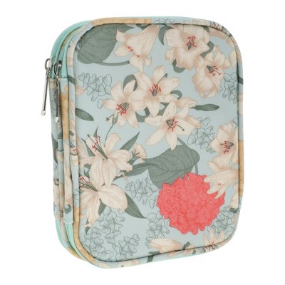 Unique Bargains Crochet Hook Case with Web Pockets for Various Crochet Needles Knitting Accessories Blue Green