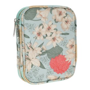 Unique Bargains Crochet Hook Case with Web Pockets for Various Crochet Needles Knitting Accessories Blue Green - 1 of 4