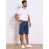 INSPIRE CHIC Men's Linen Pleated with Pockets Above Knee Casual Shorts - 4 of 4