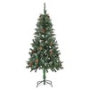 vidaXL 5 ft Artificial Christmas Tree with Pine Cones and White Glitter – Long-Lasting PVC and Iron - image 2 of 4