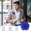 Unique Bargains Silk Alloy Created Camellia Flower Lapel Pin for Men Suit 2 x 1.3 inch 16 Pcs - 4 of 4