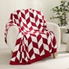 Snuggle Sac Chevron Throw Blanket Reversible Soft Knit Blanket for Couch, Bed, Travel, Camping,50x60" - 4 of 4