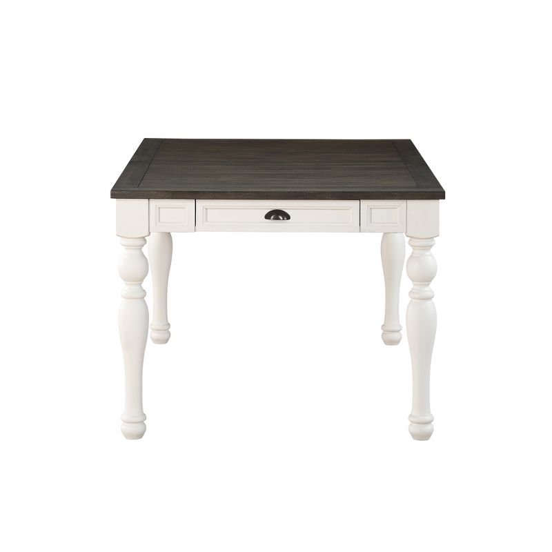 Joanna Two-Toned Extendable Dining Table Ivory/Charcoal - Steve Silver Co., 5 of 7