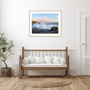 Amanti Art Crashing Waves by Emily Kalina Wood Framed Wall Art Print - 1 of 4