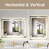 ChicFurnit Bathroom Vanity Mirrors Rectangle Frame Wall Mirror Anti Fog Mirror Decorative Wall Mirrors for Bathroom, Gold, 24"*0.16"*32" - 2 of 4