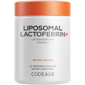 Codeage Liposomal Lactoferrin+, Bovine Lactoferrin 300mg, Vitamin
