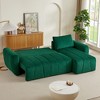 105.2" L-Shaped Convertible Sectional Sofa Bed with Adjustable Backrests, Storage Compartments and Reversible Chaise - 2 of 4