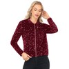 Anna-Kaci Women's Sequin Bomber Jacket with Front Zipper Closure and Ribbed Trim - 4 of 4