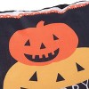 Kumasinova 20" Square Halloween Throw Pillow,Bed Pillows with Pumpkin Bucket,Festive Decorative Pillows for Bed&Fall Seasonal Decor,Black+Orange - 3 of 4